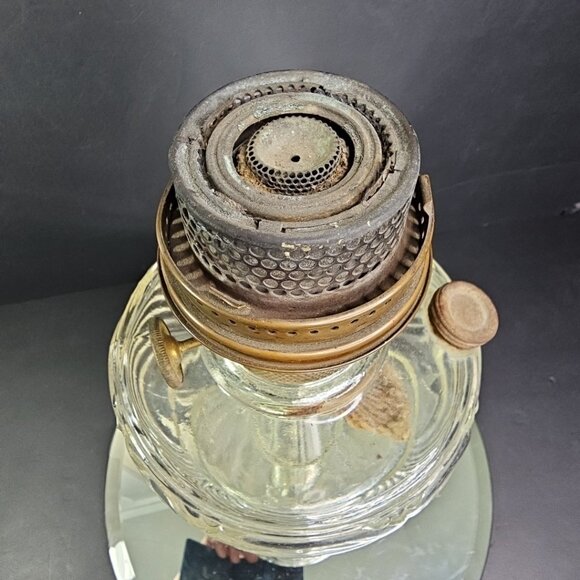 Vintage ALADDIN Clear Washington Drape Lamp Glass Model B Burner Parts Repair US - Picture 7 of 14